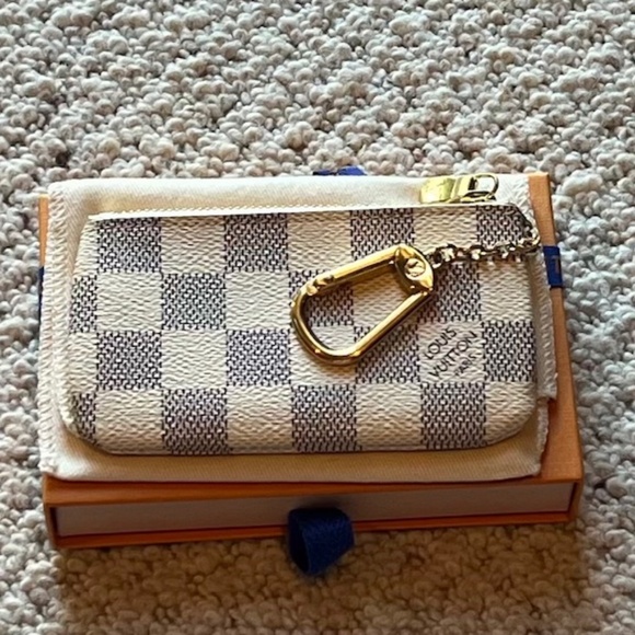 Louis Vuitton Damier Azur Key Coin Pouch Cles - Picture 3 of 15